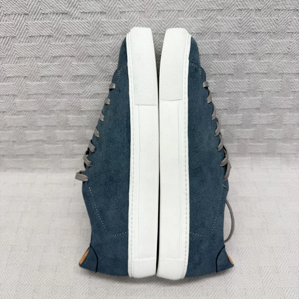 Beckett Simonon Reid Shoes Mens Size 8.5 Blue‎ Suede Low Top Casual Sneakers